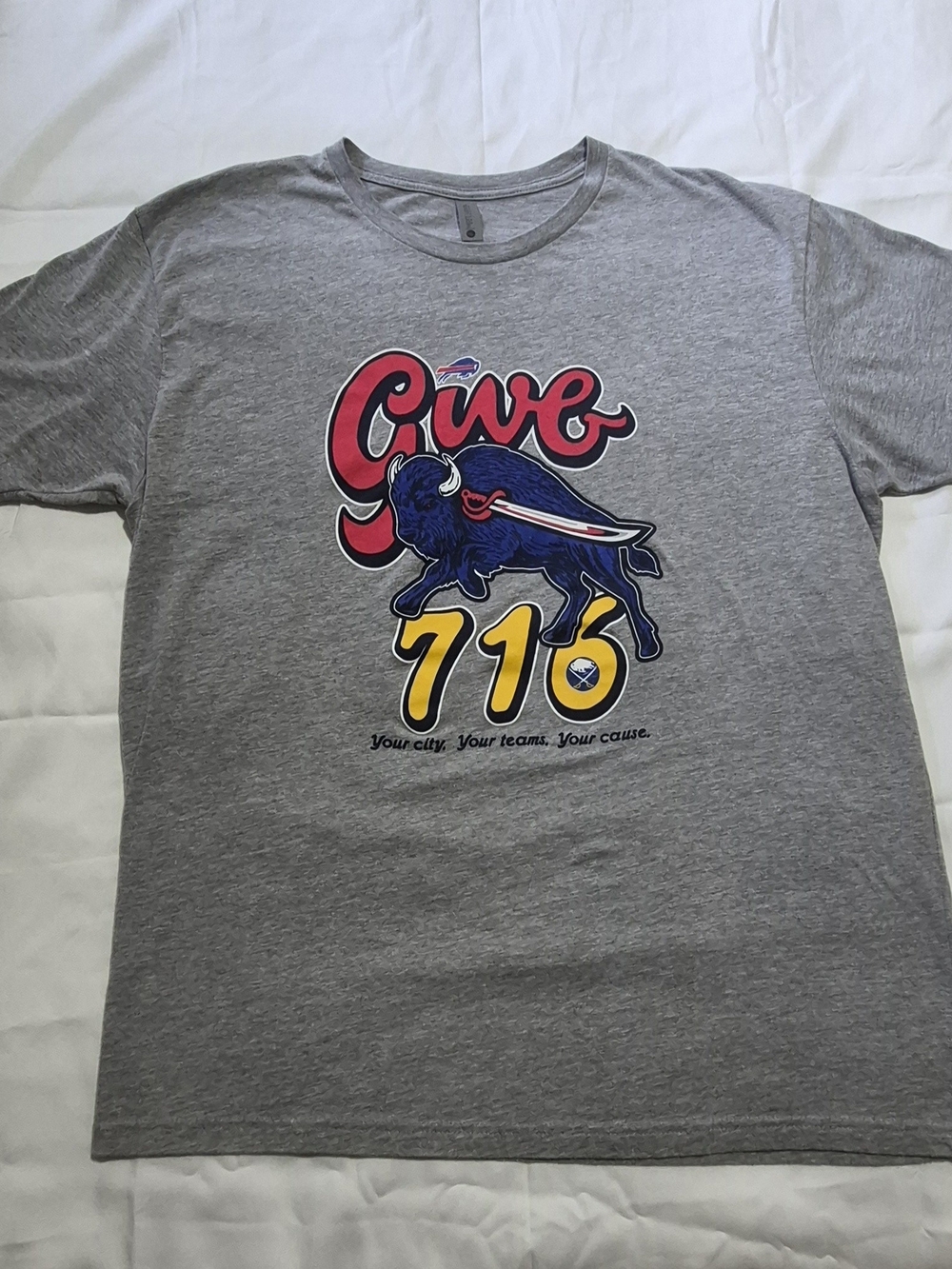 Next Level Apparel Buffalo Bills Give 716 Commenorative 2026 T Shirt, Unisex XL